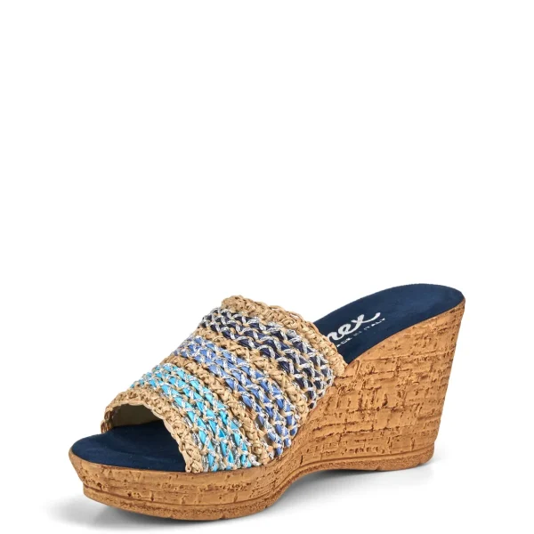 Onex Shoes Claire / Blue Multi Weave | Wedges