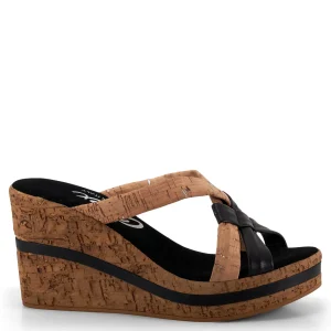 Onex Shoes Simona / Cork Black Combo | Wedges