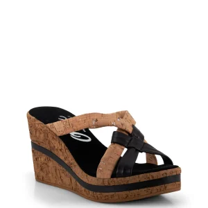 Onex Shoes Simona / Cork Black Combo | Wedges