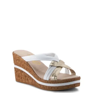 Onex Shoes Simona / White Gold Multi | Wedges